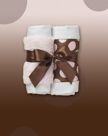 Bearington Baby - Posh Dots Burpy Set Pink 2 Pc.