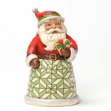 Pint Sized Santa With Heart - Jim Shore Collectible