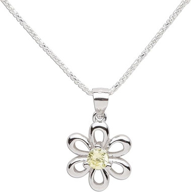 Daisy November 14 Inch Birthstone Necklace S Silver Daisy November 14 Inch Birthstone Necklace S Silver