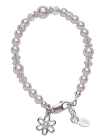 Lila Silver Medium 5-12 Years Keepsake Bracelet-Pearl Anddaisy