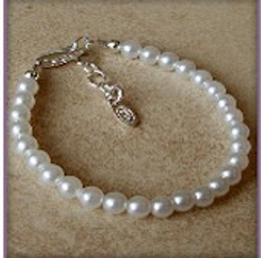 Serenity 2 Small 0-12 Months Keepsake Bracelet Pearls
