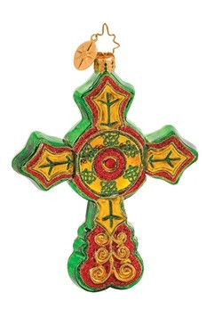 Gold Leaf Belief Christmas - Christopher Radko Ornament