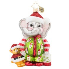 Sleep Tight Baby Elephant - Christopher Radko Ornament