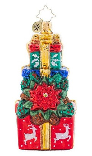 Poinsettia Presents - Christopher Radko Ornament