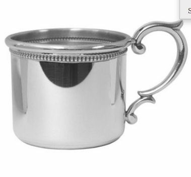 Web Straight Pewter Baby Cup