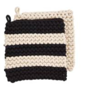 Stripes Crochet Pot Holder Set