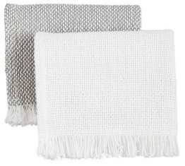 White Woven Towel Set Mud Pie - White Woven Towel Set Mud Pie