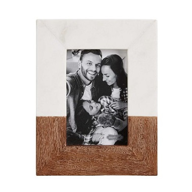 4X6 Wood And Marble Frame Mud Pie
