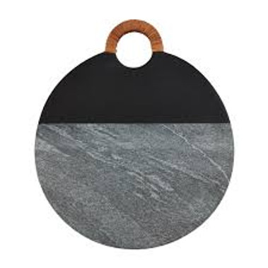 Black Round Marble Board Set