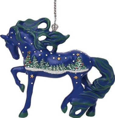 Painted Ponies White Christmas Hanging Ornament