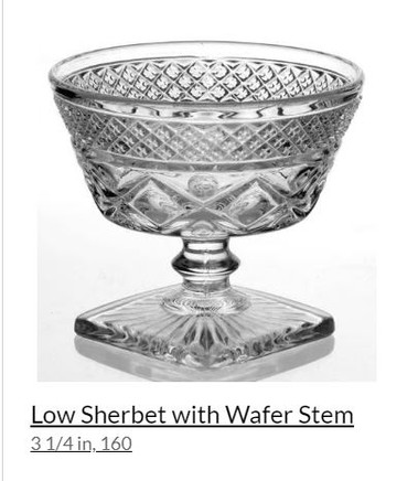 Cape Cod Clear Low Sherbet