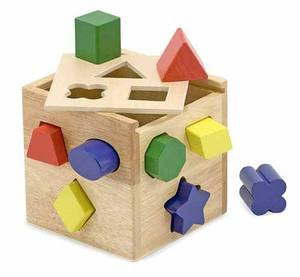 Shape Sorting Cube Melissa a - Shape Sorting Cube   Melissa and Doug Wooden Toys