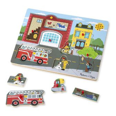 Melissa And Doug Around The Fire Station Sound Puzzle