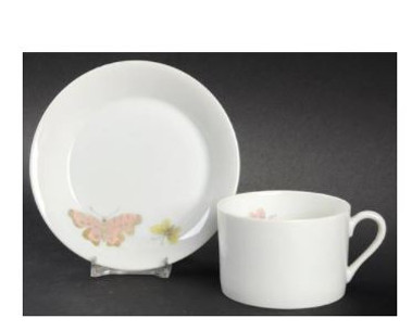 Pastel Poppy Peach Fitz And Floyd Cup and Saucer