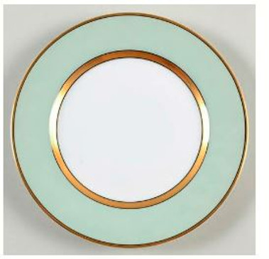 Renaissance Mint Green Fitz And Floyd Bread And Butter