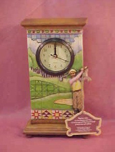 Man Golfer Clock - Jim Shore Collectible