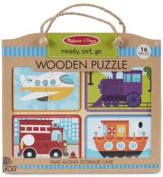 Melissa and Doug Ready Set Go - Melissa and Doug Ready Set Go 4 vehicle Puzzle Set