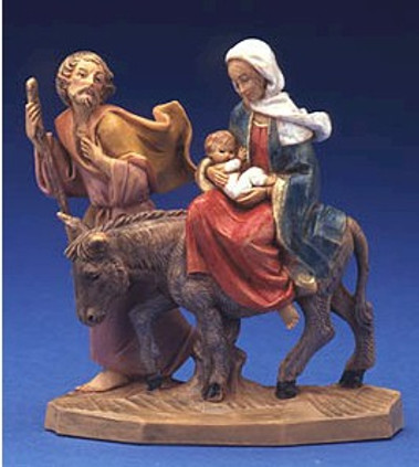 Mary, Joseph, And Donkey  Fontanini By Roman