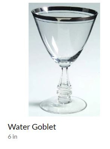 Brookmar Tiffin  Water Goblets