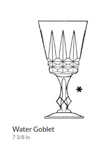 Winchester Gold  Tiffin Water Goblet