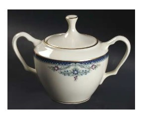 Columbia Enameled Sugar and Lid