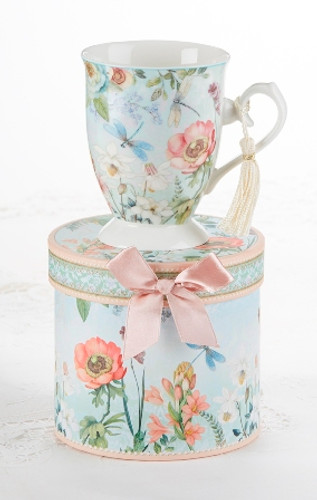 Porcelain Mug With Gift Box Dragonfly
