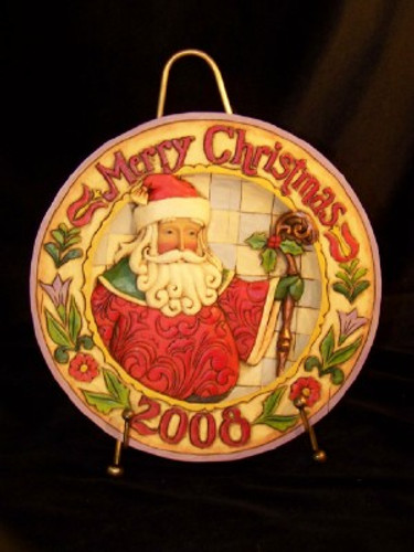Season Of Merriment Plate Dated 2008 Jim Shore Collectible