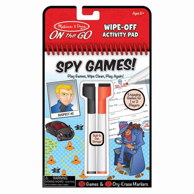 MELISSA AND DOUG SPY GAMES WIP - MELISSA AND DOUG SPY GAMES WIPE OFF ACTIVITY PAD