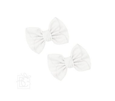Bow Mini Anne Grosgrain Bow White For Pigtails