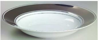 Platinum Rondelet  Fitz and Floyd Soup Bowl
