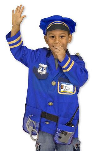 POLICE OFFICER ROLE PLAY SET M - POLICE OFFICER ROLE PLAY SET MELISSA AND DOUG WOODEN TOYS