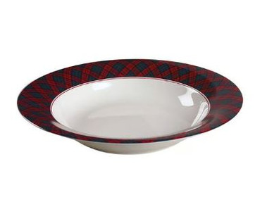 Tartan Plaid Rim Soup or Pasta Bowl