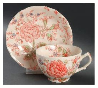 Rose Chintz Johnson Cup and Saucer Rep
