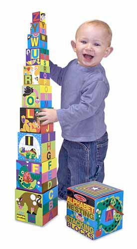 ALPHABET NESTING and STACKING - ALPHABET NESTING and  STACKING BLOCKS  MELISSA and DOUG TOYS