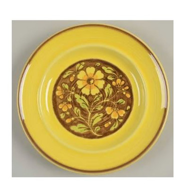Spanish Yellow Round Salad Plate