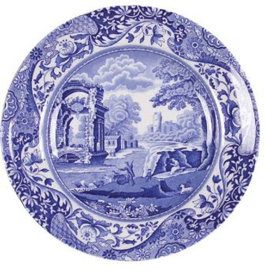 Blue Italian Spode Bread And Butter