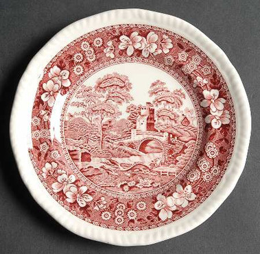Pink Tower Spode Bread and Butter