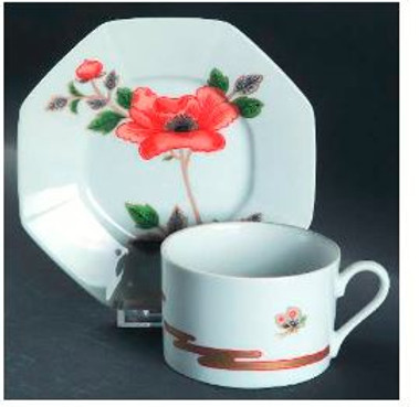 Fleur Et Nauges  Fitz and Floyd Cup and Saucer
