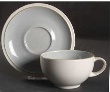 Spirit Denby White And Grey Cup And Saucer