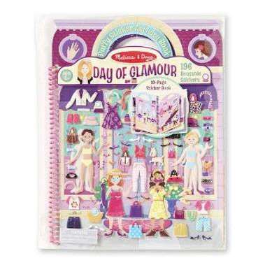 Deluxe Puffy Sticker Album Day Of Glamour Melissa And Doug