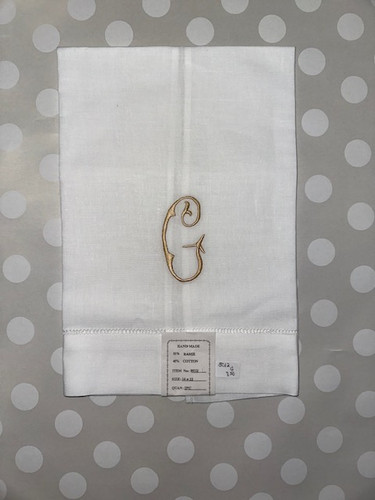 Initial Tea Towel with G
