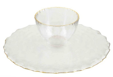 Glass Reversable Chip And Dip To Cake Stand Mud Pie