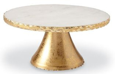 Marble Gold Pedestal Stand Mud Pie Gifts