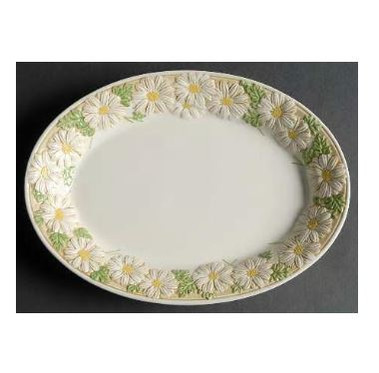 Sculptured Daisy Small Oval Platter