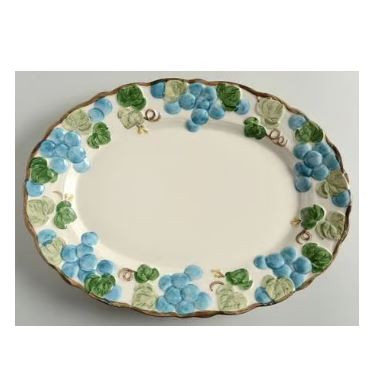 Sculptured Grape Medium Oval Platter