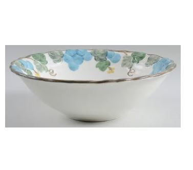 Sculptured Grape Round Vegetable or Serving Bowl