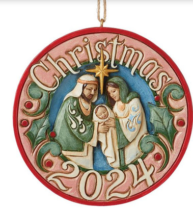 Holy Family Dated 2024 Ornament Jim Shore Heartwood Creek