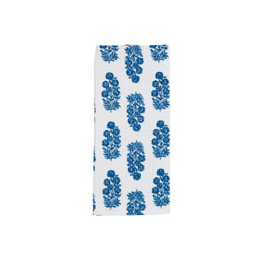 Blue And White Block Towels Mud Pie