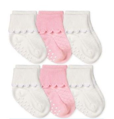 Shoe Size 1 4 White/Pink Color Socks Jefferies