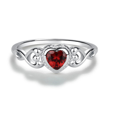 January Heart Ring Size 5 Cherished Moments